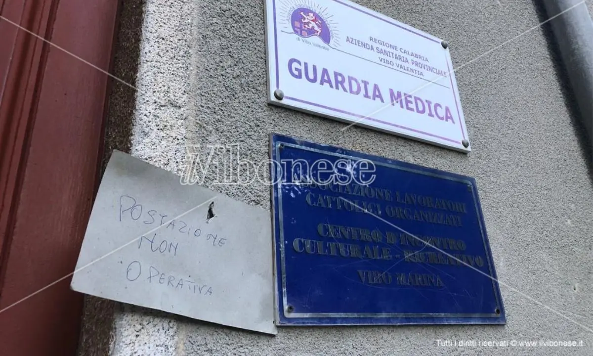 Vibo Marina, ancora una volta la Guardia medica rimane chiusa. L'avviso: “Postazione non operativa”