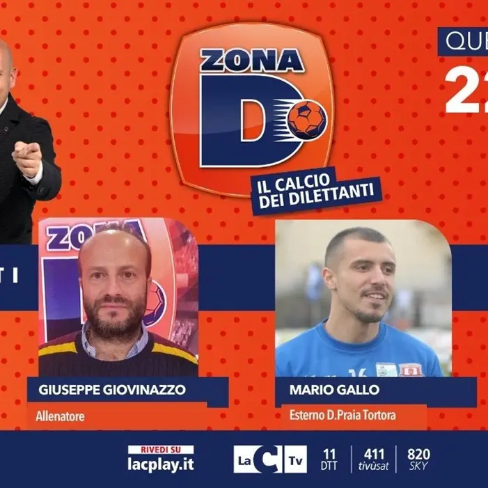L’allenatore Giovinazzo e l’esterno Gallo ospiti del programma Zona D: stasera su LaC Tv