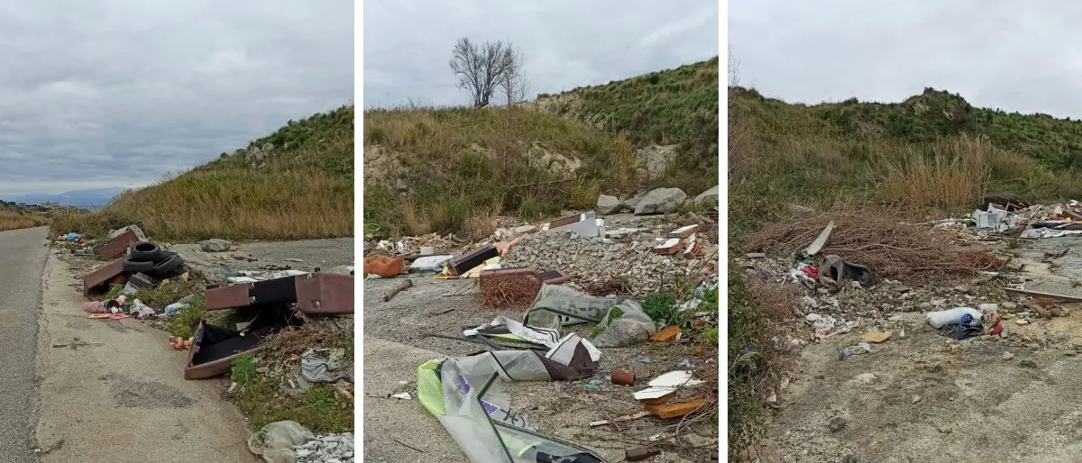 Strada Briatico-San Cono, i cittadini: «È diventata una discarica. Rifiuti anche nel torrente Murria»
