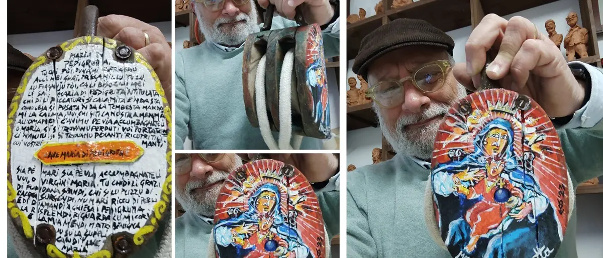 Pizzo, la preghiera in dialetto alla Madonna di Piedigrotta riprodotta su un antico bozzello