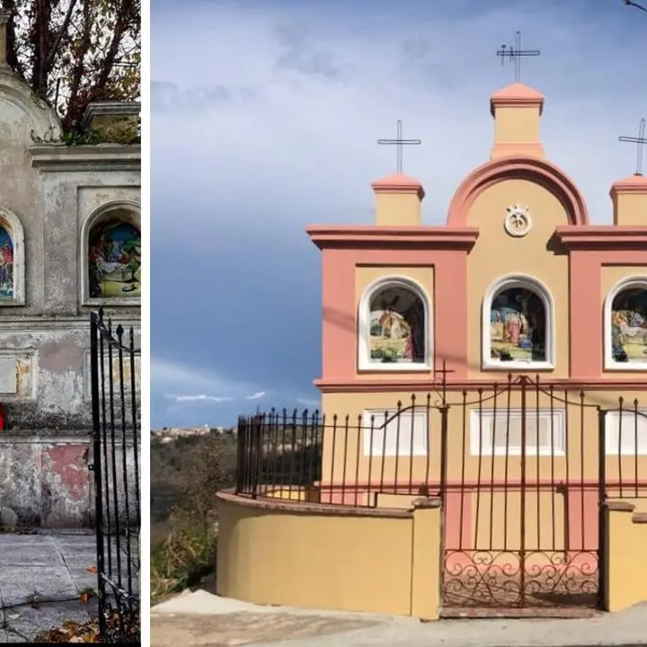 Spilinga, concluso il restauro del calvario grazie alle indennità di sindaco e giunta
