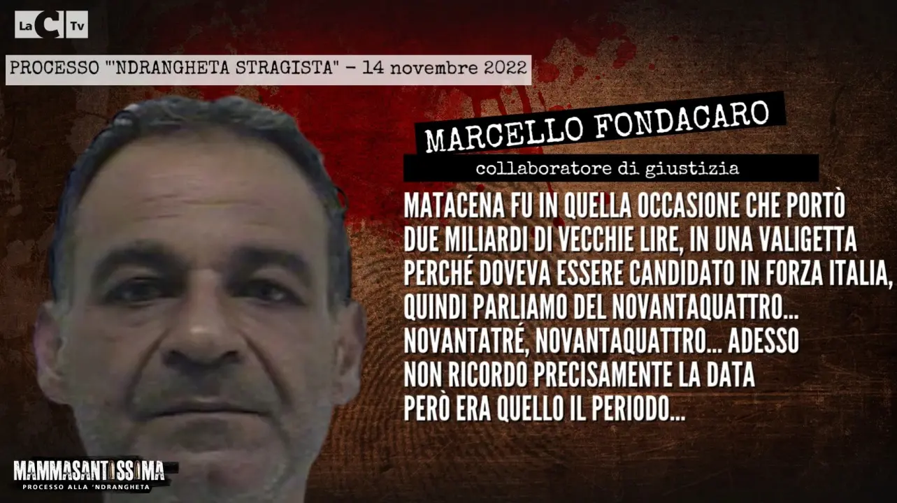 Fondacaro: «Matacena? Portò una valigia di soldi per convincere i clan ad appoggiarlo»