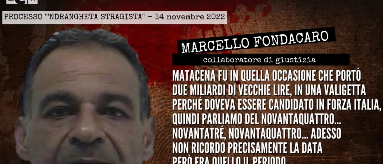Fondacaro: «Matacena? Portò una valigia di soldi per convincere i clan ad appoggiarlo»
