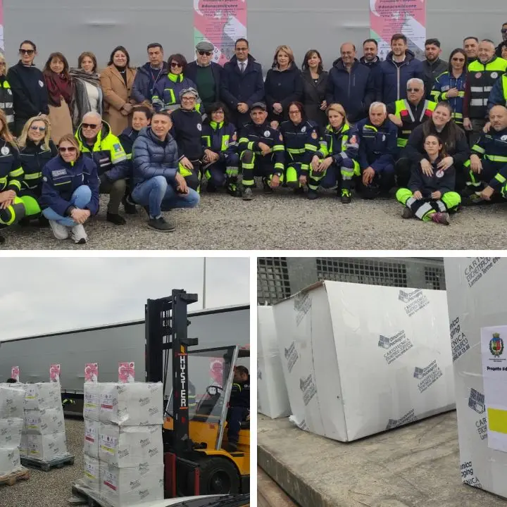 Terremoto in Turchia e Siria, dal Vibonese e Reggino 18 bancali di beni di prima necessità -Video