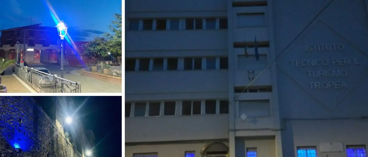 Autismo, per la Giornata mondiale anche gli edifici nel Vibonese si tingono di blu