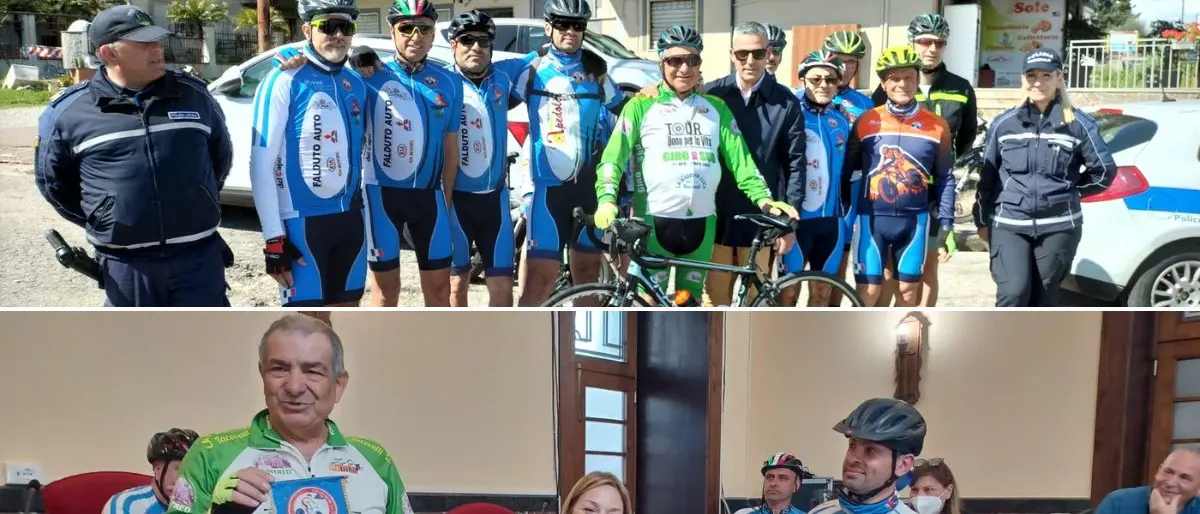 Donazione organi, fa tappa nel Vibonese il tour in bici di Giuseppe Iacovelli