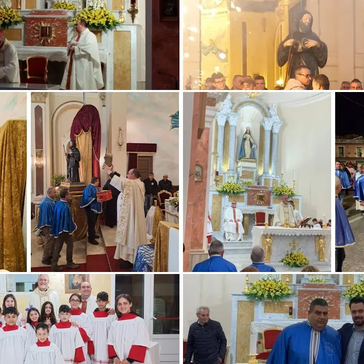 Giornate di festa a Pannaconi per il ritorno della statua di San Francesco e la riapertura della chiesa