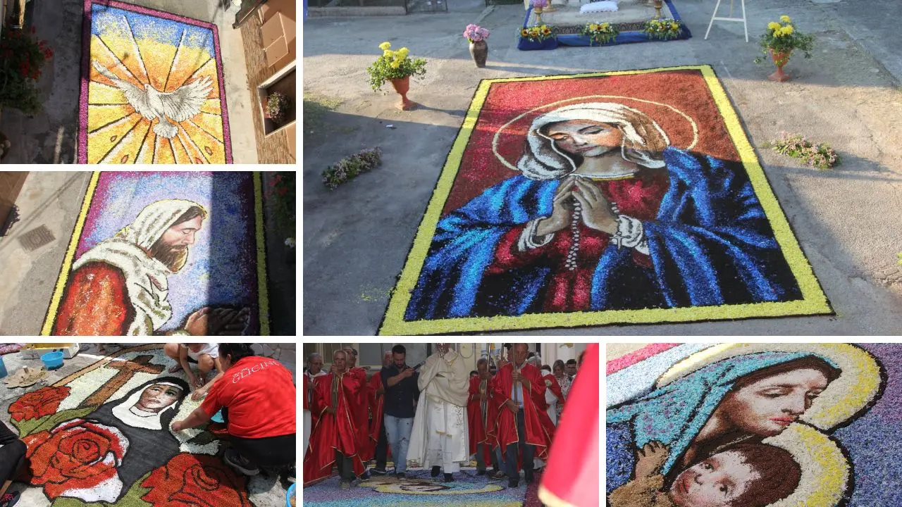 Corpus domini, fede e arte nel tradizionale appuntamento con l'infiorata di Potenzoni
