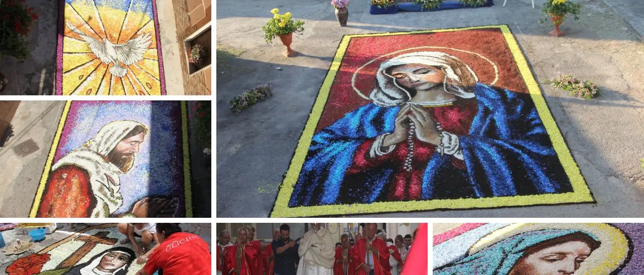 Corpus domini, fede e arte nel tradizionale appuntamento con l'infiorata di Potenzoni
