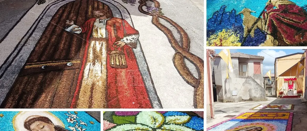 Tappeti di petali e di arte, a Potenzoni va in scena la 29esima edizione dell’Infiorata -Foto e Video