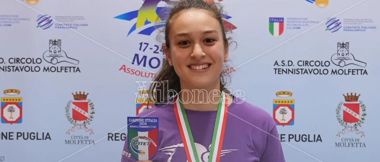 Tennistavolo: la vibonese Miriam Carnovale firma l’impresa e conquista il titolo tricolore