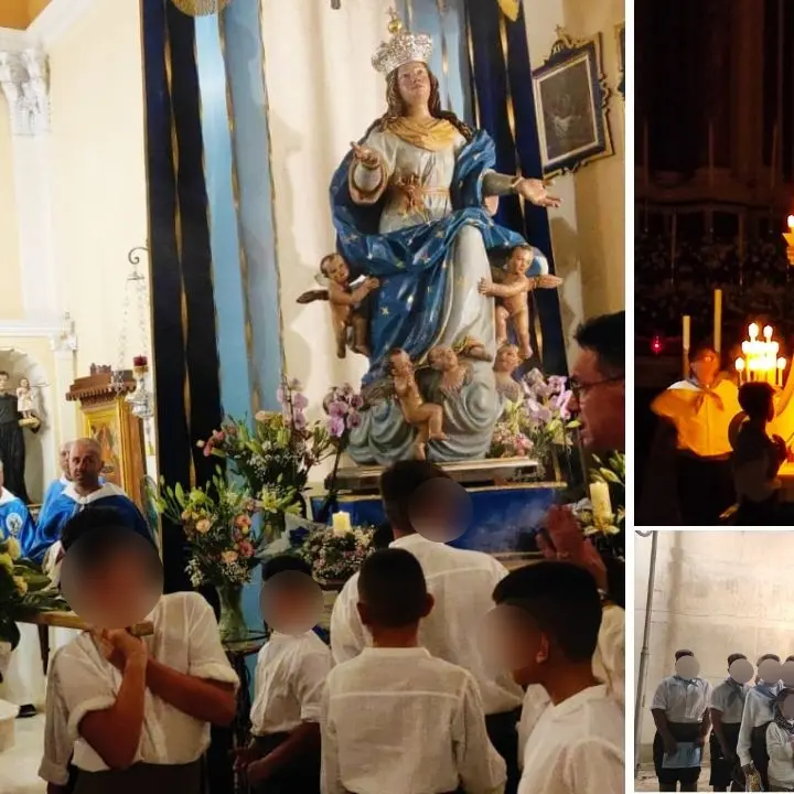 Festa della Madonna Assunta, a Potenzoni la suggestiva processione con i bambini - Video