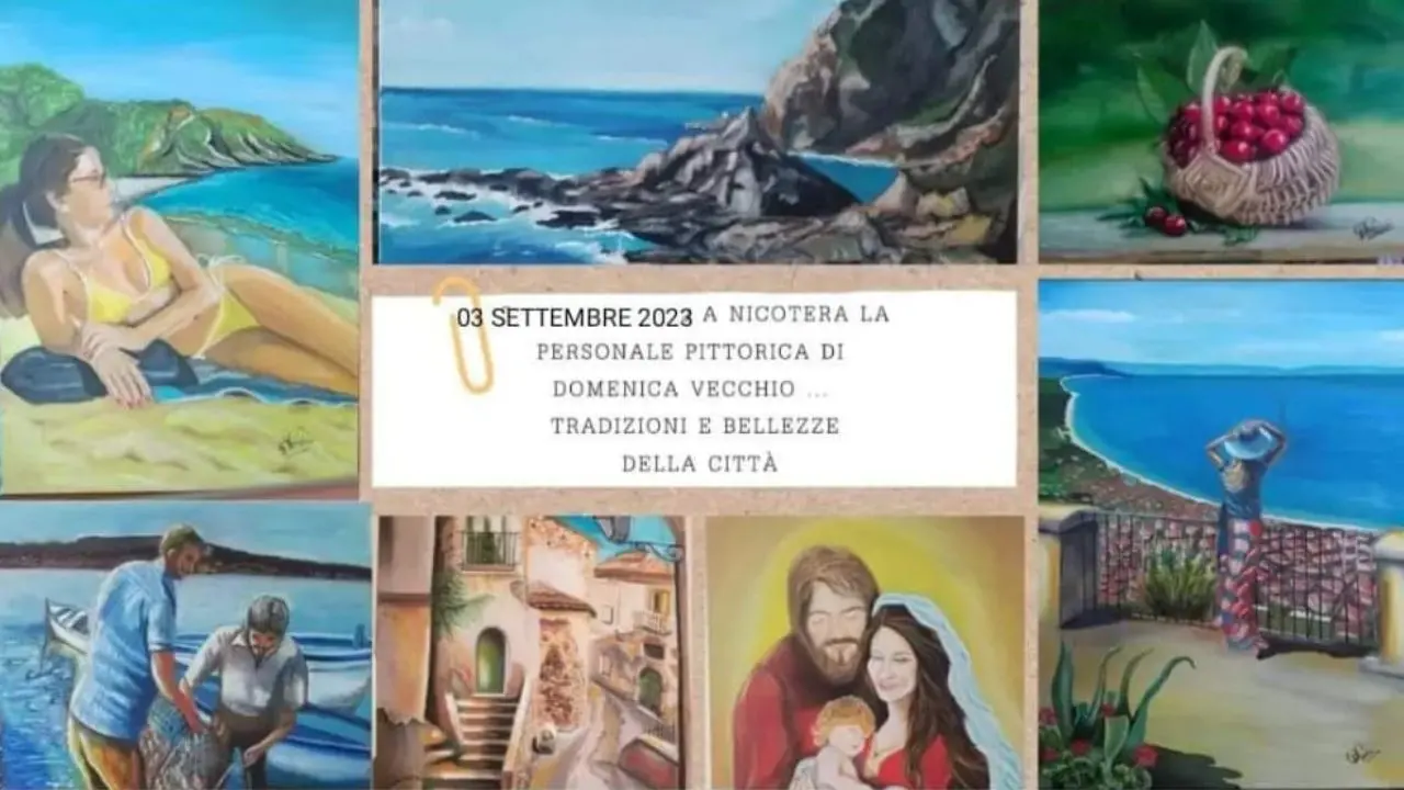 Nicotera, la personale pittorica di Domenica Vecchio sulle tradizioni e le bellezze della città