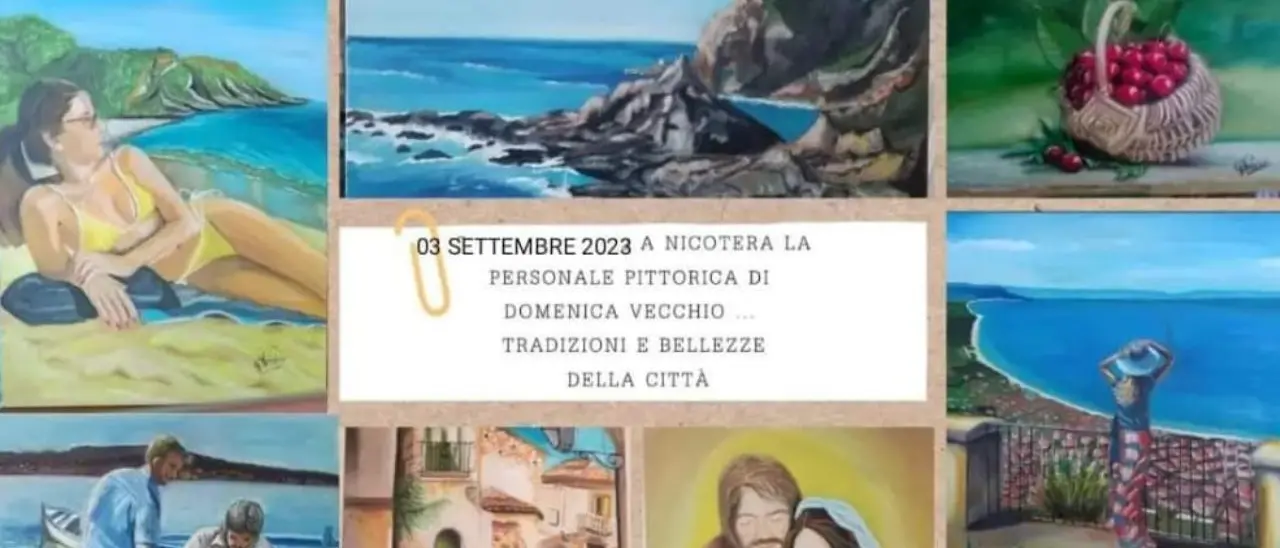 Nicotera, la personale pittorica di Domenica Vecchio sulle tradizioni e le bellezze della città