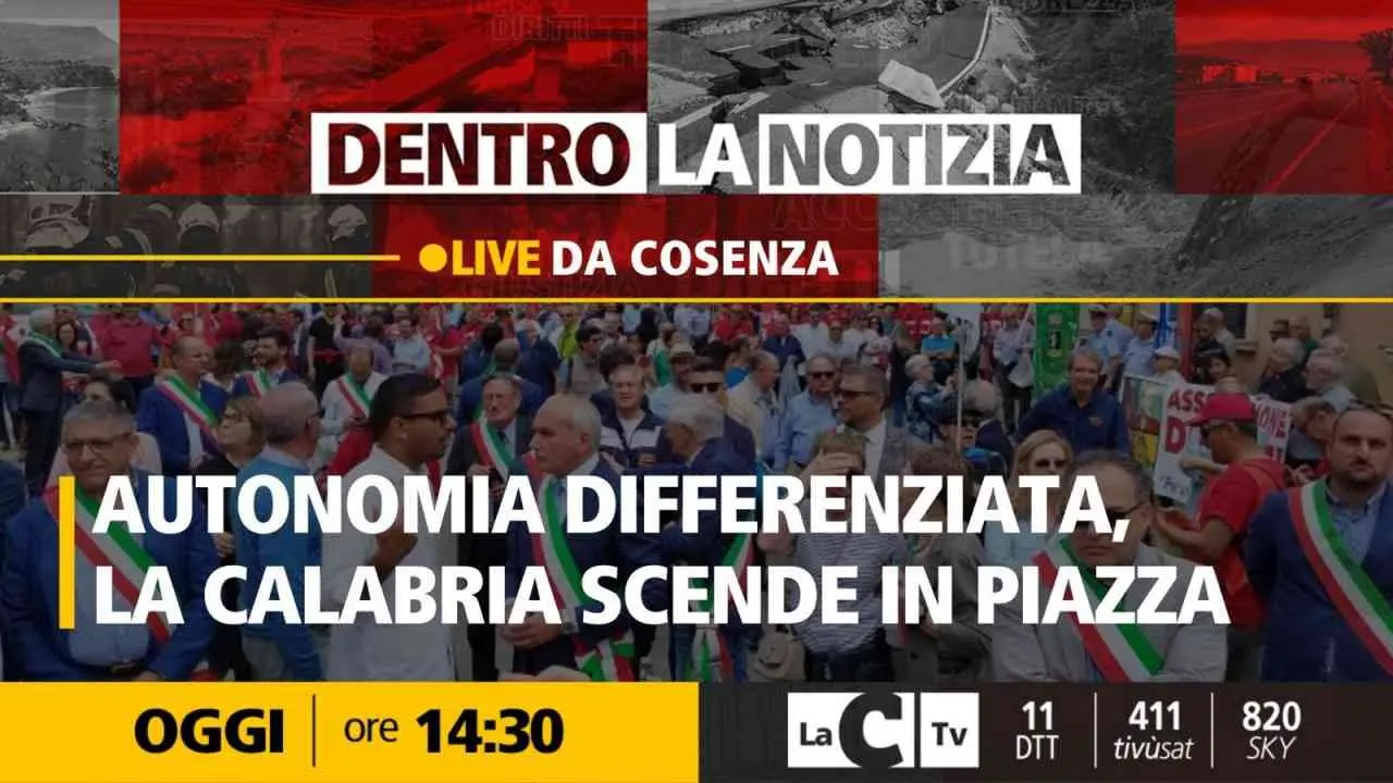 La Calabria in piazza contro l'autonomia differenziata: focus a Dentro la notizia