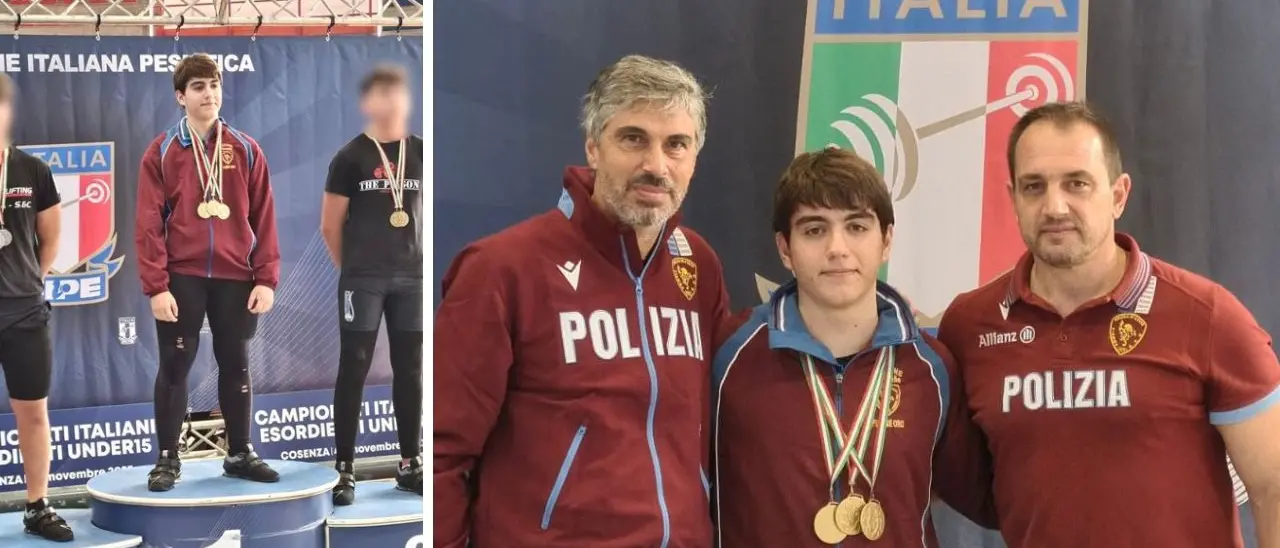 Pesistica, l'atleta delle Fiamme Oro–Sezione giovanile di Vibo Boer campione italiano U15