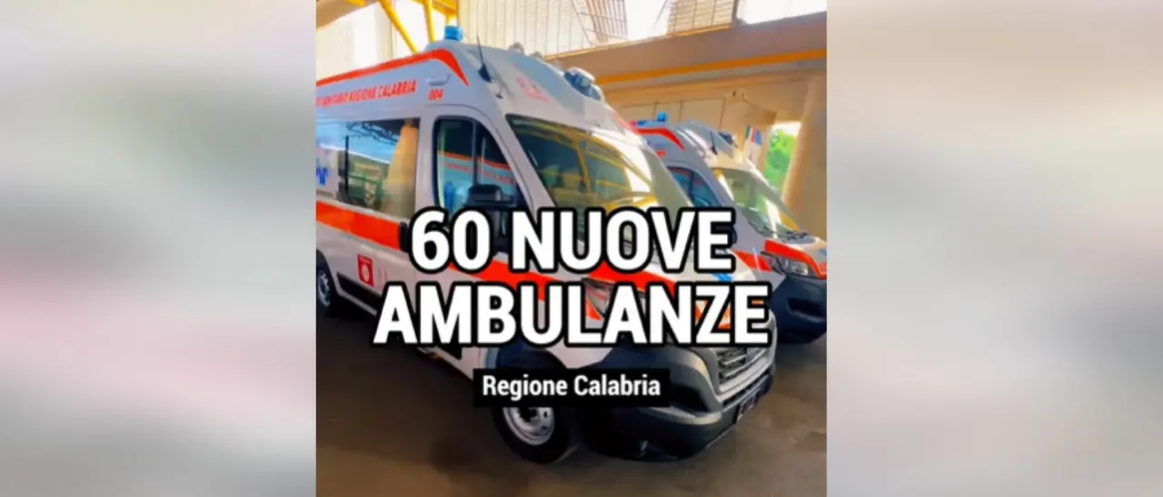 Sanità in Calabria, Occhiuto: «In arrivo 60 nuove ambulanze»