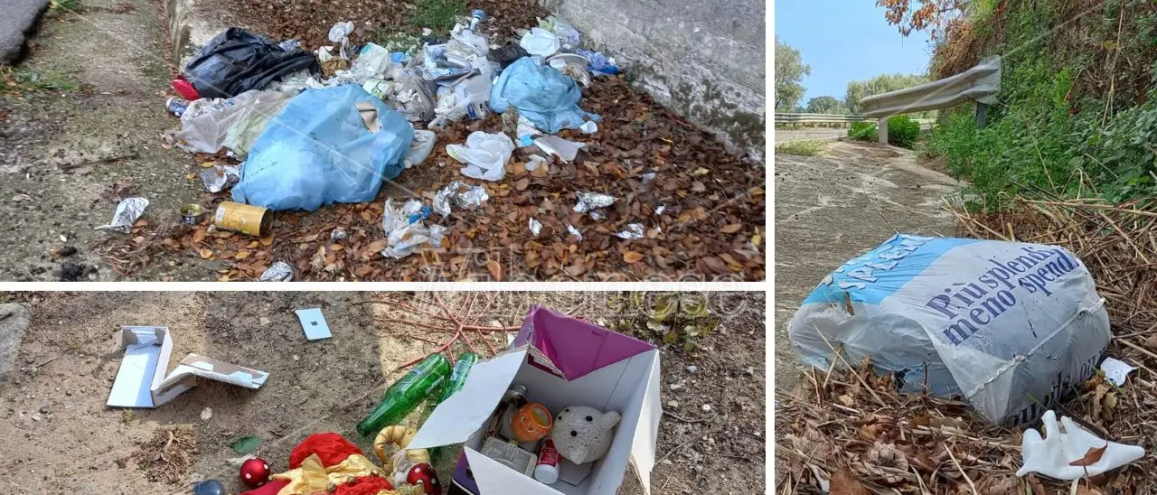 Le cunette di Vibo Valentia: il lancio dell'immondizia lungo le strade degli sporcaccioni