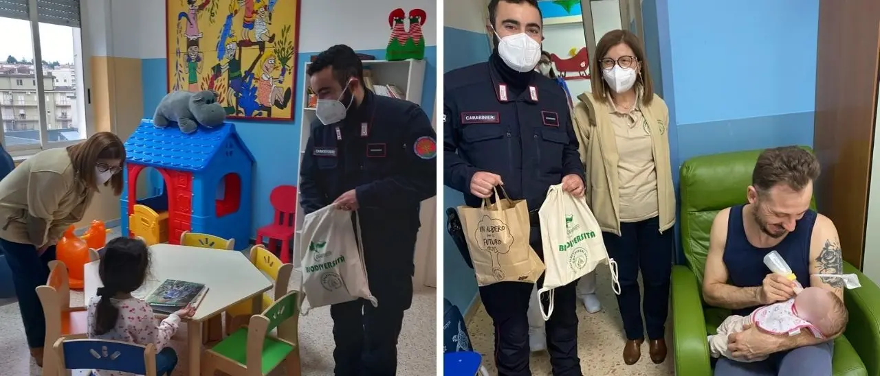 Vibo, il 6 gennaio i carabinieri forestali incontreranno i piccoli pazienti del reparto pediatrico per la “Befana della biodiversità”