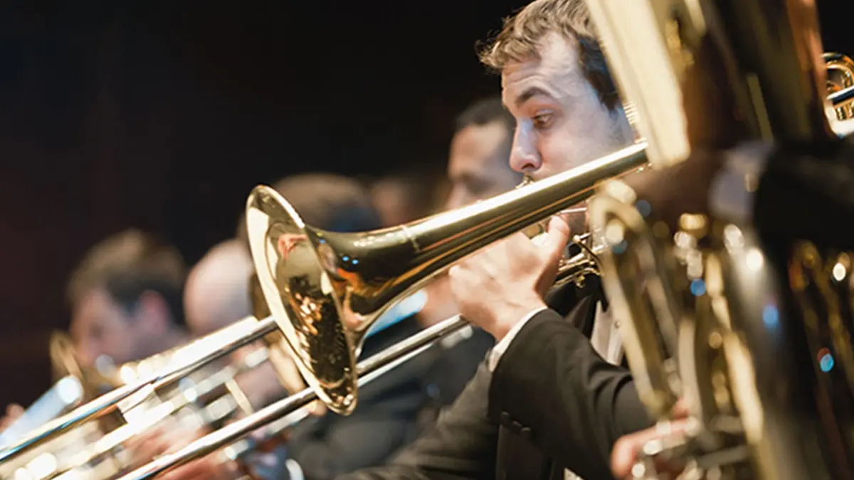 Brass section in orchestra (Newscom TagID: cuphotos062622.jpg) [Photo via Newscom] , Newscom
