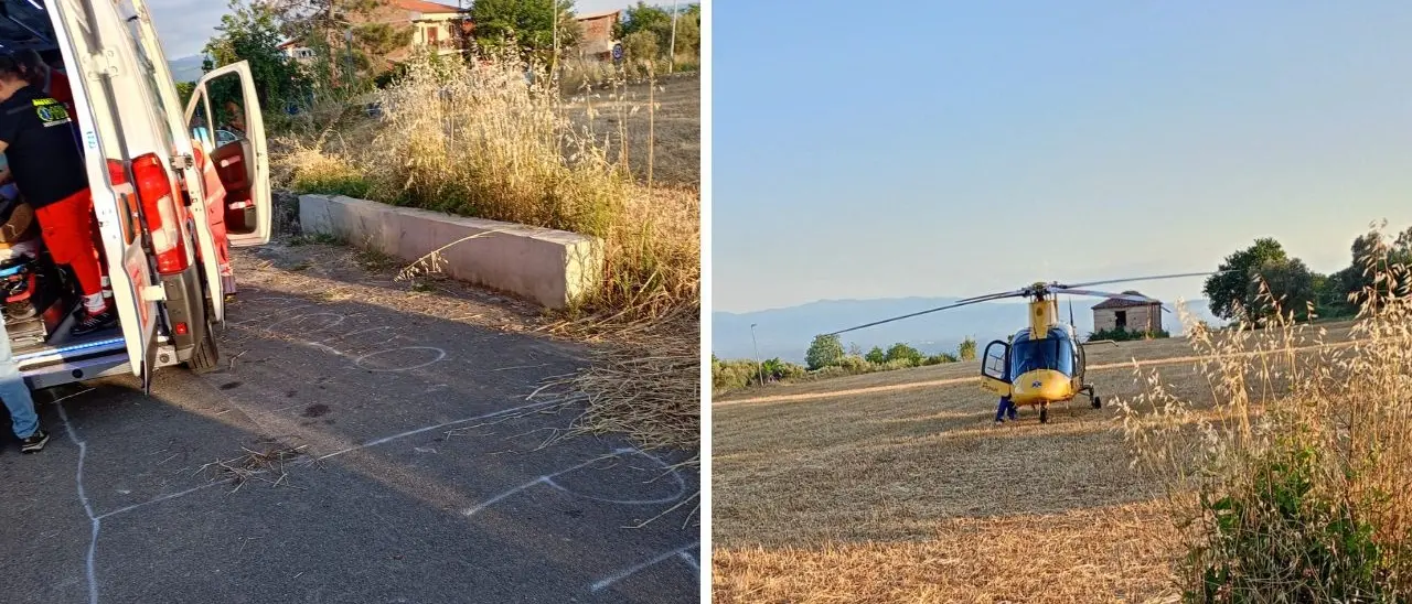 Mileto, lite tra vicini rischia di finire in tragedia: pensionato colpito alla testa, interviene l'elisoccorso