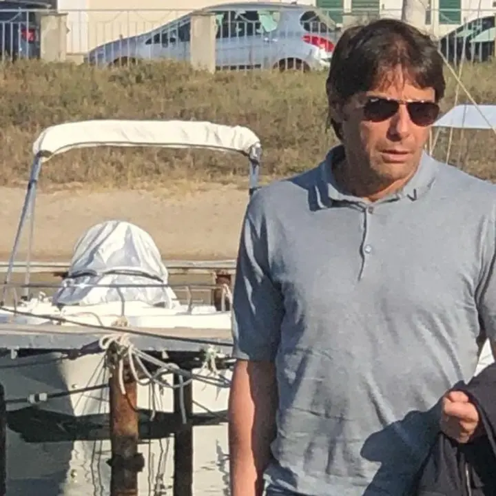 Antonio Conte a Vibo Marina prima di ufficializzare il nuovo ingaggio con il Napoli