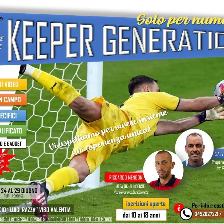 Calcio: stage a Vibo per giovani portieri organizzato da Riccardo Mengoni e da Salvatore Periti
