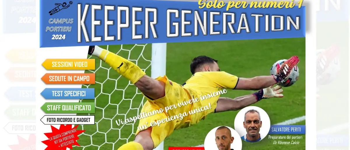 Calcio: stage a Vibo per giovani portieri organizzato da Riccardo Mengoni e da Salvatore Periti