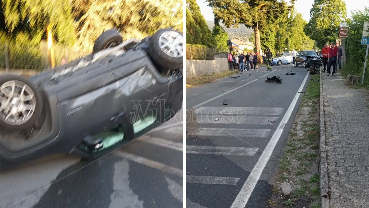 Incidente fra 3 auto a Serra San Bruno: due persone ferite in modo lieve