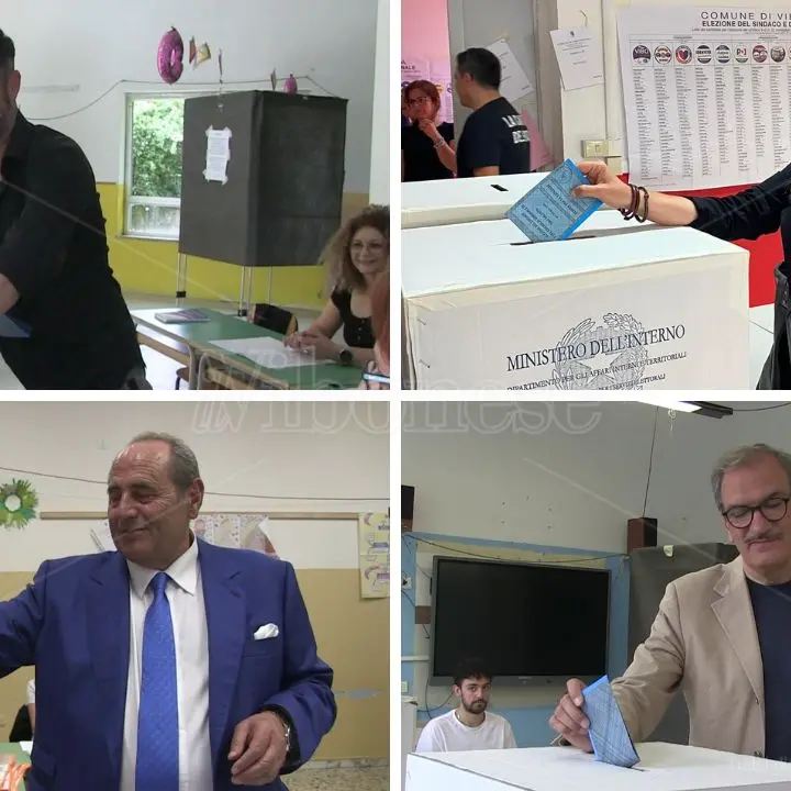 I 4 candidati a sindaco di Vibo Valentia hanno votato: ecco come e con chi si sono presentati ai seggi - Video