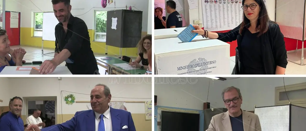 I 4 candidati a sindaco di Vibo Valentia hanno votato: ecco come e con chi si sono presentati ai seggi - Video