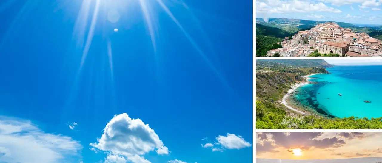 Meteo Vibonese: una settimana di cielo terso, sole e temperature dolci. Solo di notte farà più freddo