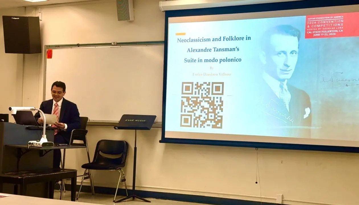 Da Briatico agli Stati Uniti, lo studio del musicista Vallone al Convegno internazionale della Guitar foundation