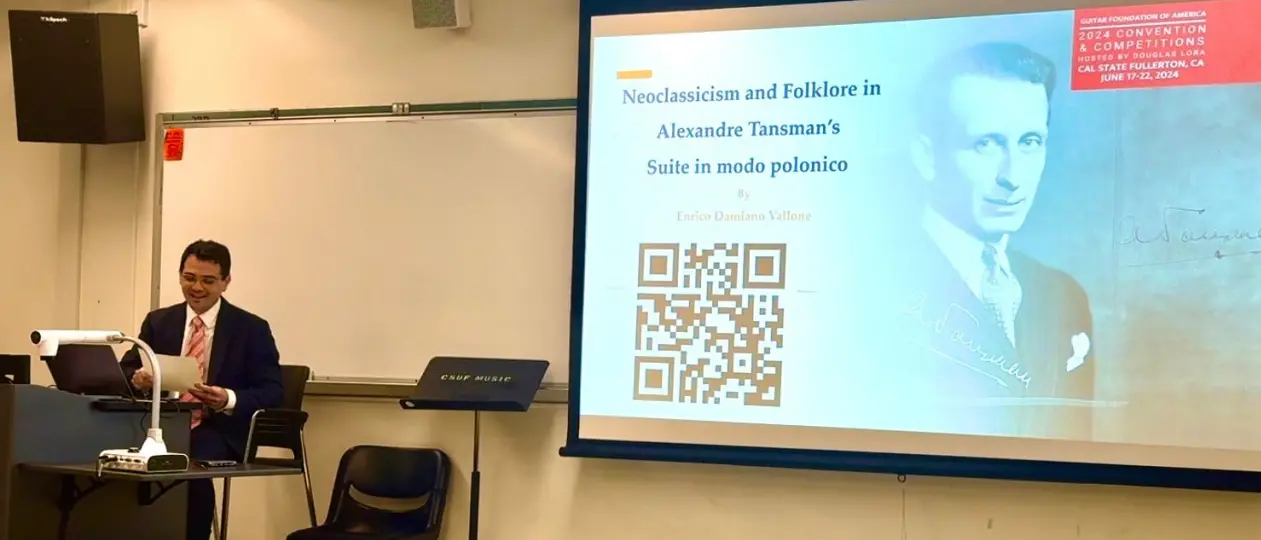 Da Briatico agli Stati Uniti, lo studio del musicista Vallone al Convegno internazionale della Guitar foundation