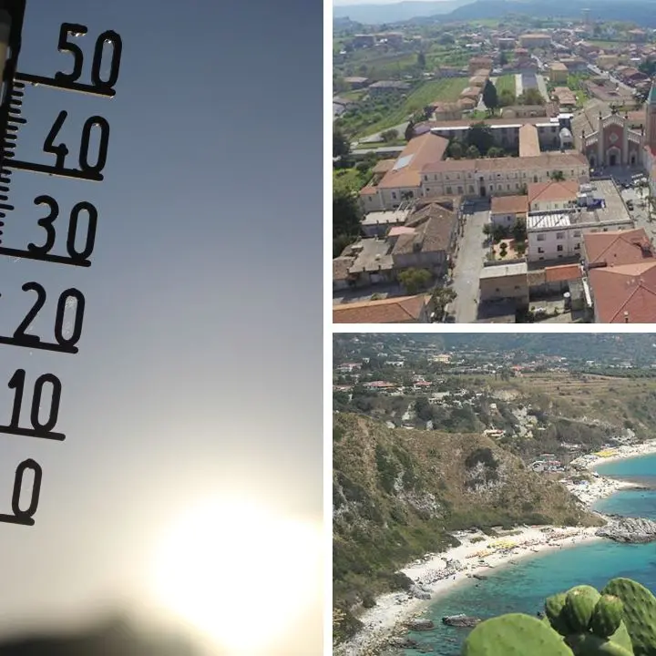 Meteo, luglio rovente nel Vibonese: a Mileto picchi di 36 gradi, afa e notti tropicali sulla costa