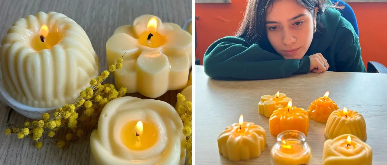 Le candele in cera d’api di Catia, studentessa di Serra che da un progetto scolastico ha creato una start up