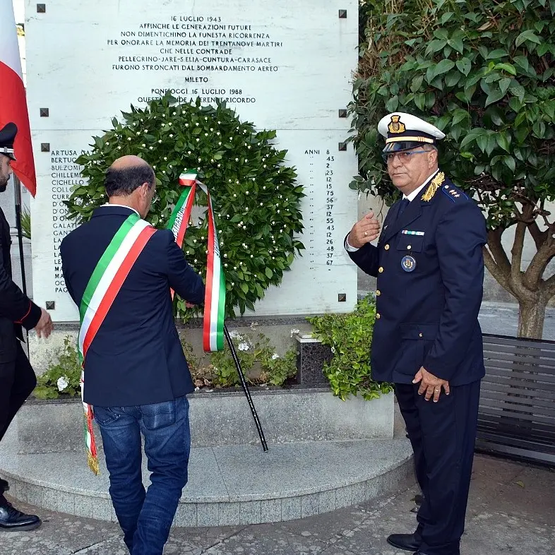 A Mileto ricordati gli 81 anni dalla strage di Carasace in cui persero la vita 39 civili in fuga dai bombardamenti