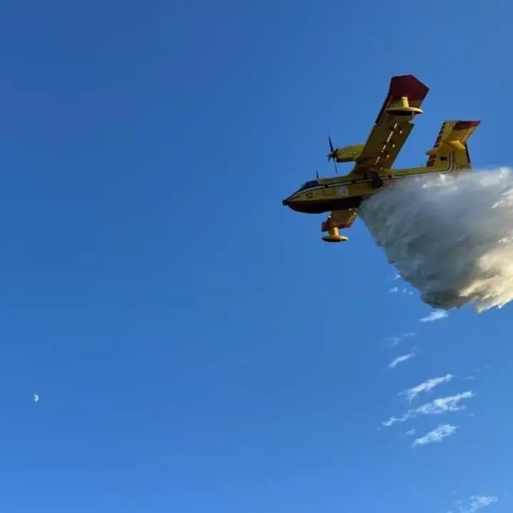 Vasto incendio tra Joppolo e Coccorino lungo la Sp23: strada chiusa per consentire le operazioni di spegnimento