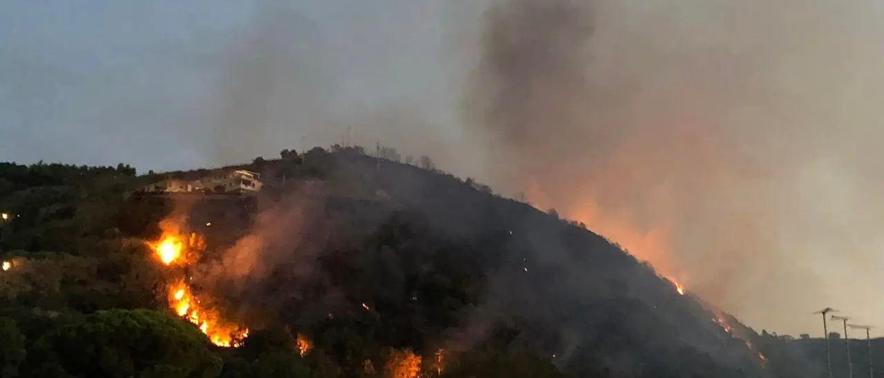 Vibonese nella morsa degli incendi: il vasto rogo di Parghelia domato solo stamattina, in fiamme uliveti a Monsoreto
