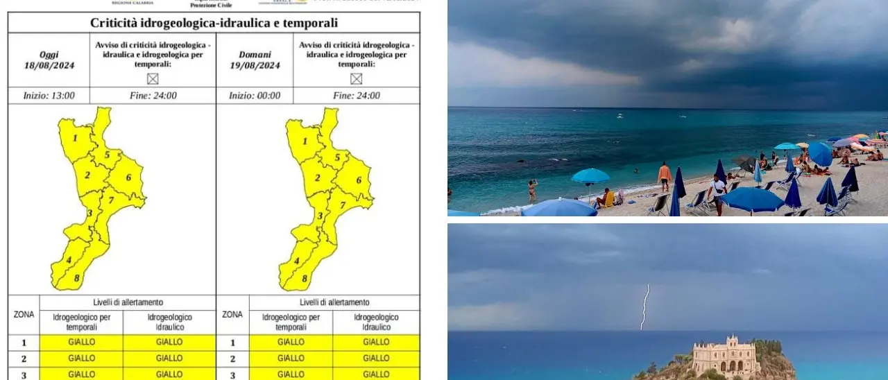 Stamattina solo un assaggio, ora il maltempo fa sul serio: attesi in serata forti temporali sul Vibonese, ecco dove