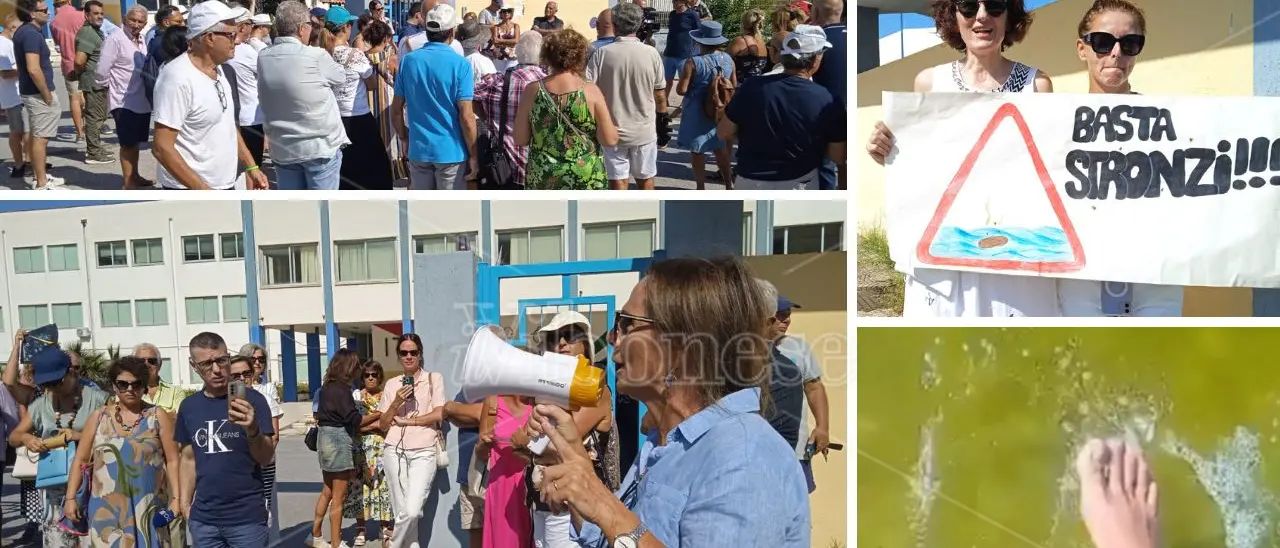 Mare verde, a Pizzo la protesta scende in strada: «Estate rovinata e turisti in fuga, chi inquina deve andare in galera» - VIDEO