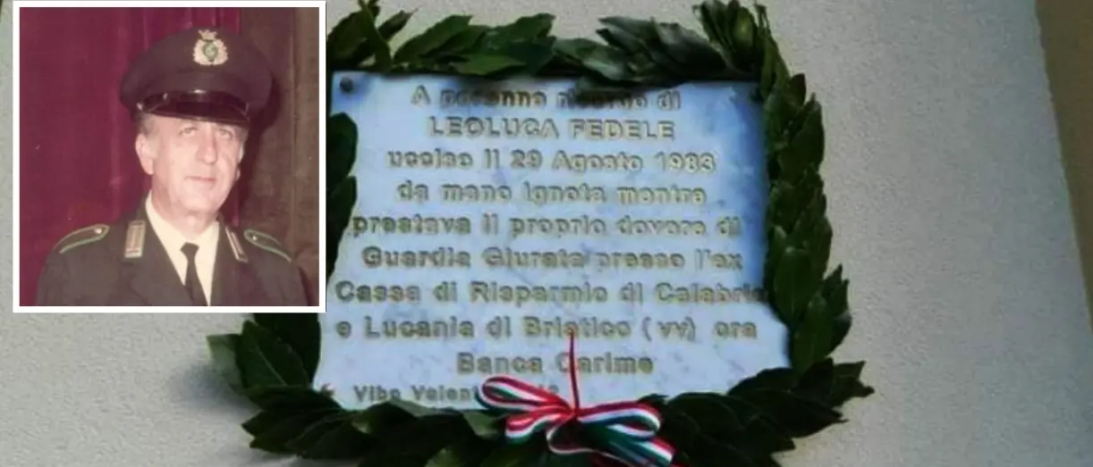 Ucciso dai banditi che assalirono la banca: dopo 41 anni Briatico e Vibo Marina non dimenticano Leoluca Fedele