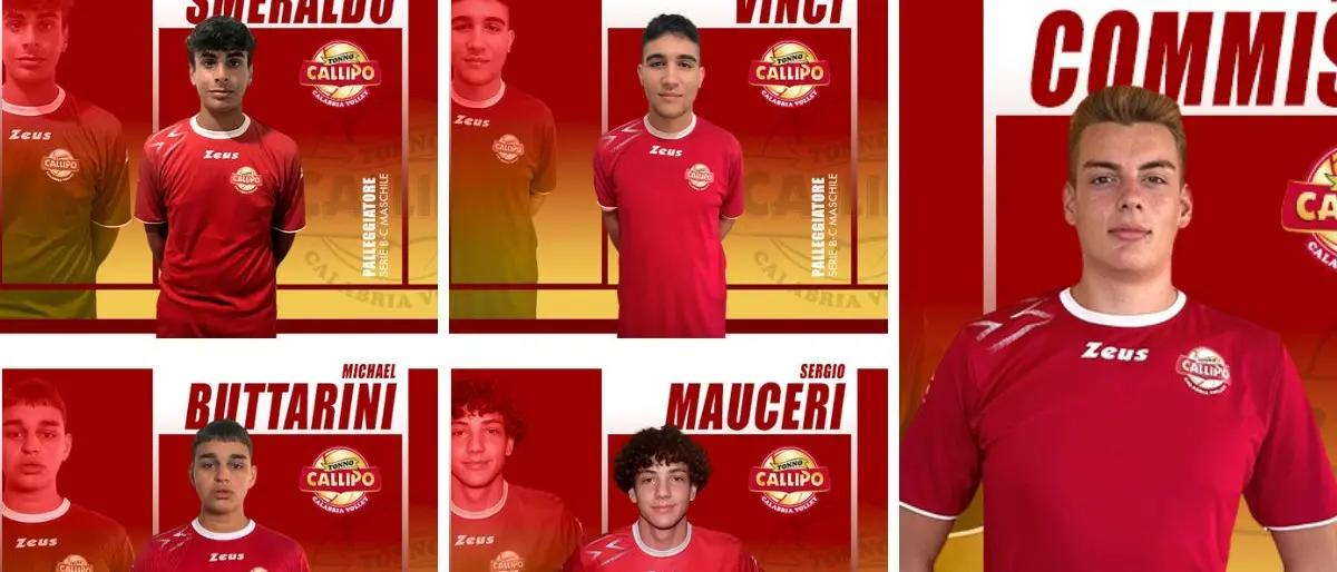 Serie C, la Tonno Callipo accoglie cinque giovani e promettenti atleti: «Pronti a dare il massimo»