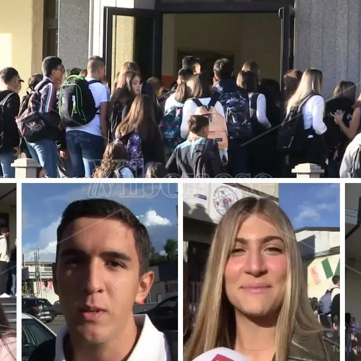 Primo giorno di scuola a Vibo, le voci degli studenti: «Bello rivedere i compagni ma che trauma la sveglia...» - Video