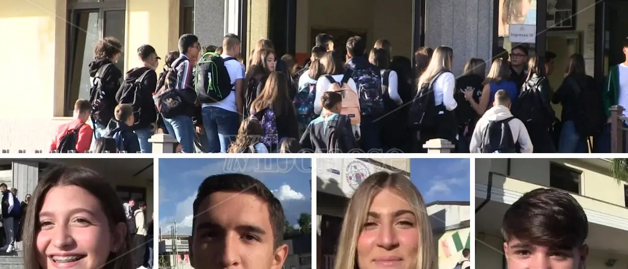 Primo giorno di scuola a Vibo, le voci degli studenti: «Bello rivedere i compagni ma che trauma la sveglia...» - Video