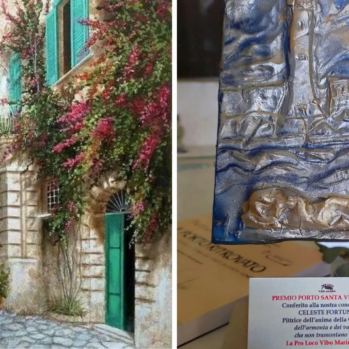 Vibo Marina, alla pittrice Celestina Fortuna il Premio Porto Santa Venere: «L'arte è bellezza»