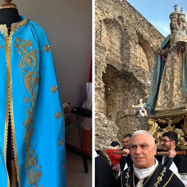 Restaurato il manto della Vergine del Rosario, sabato la vestizione a Soriano. Il priore Margiotta: «Profondamente emozionati»
