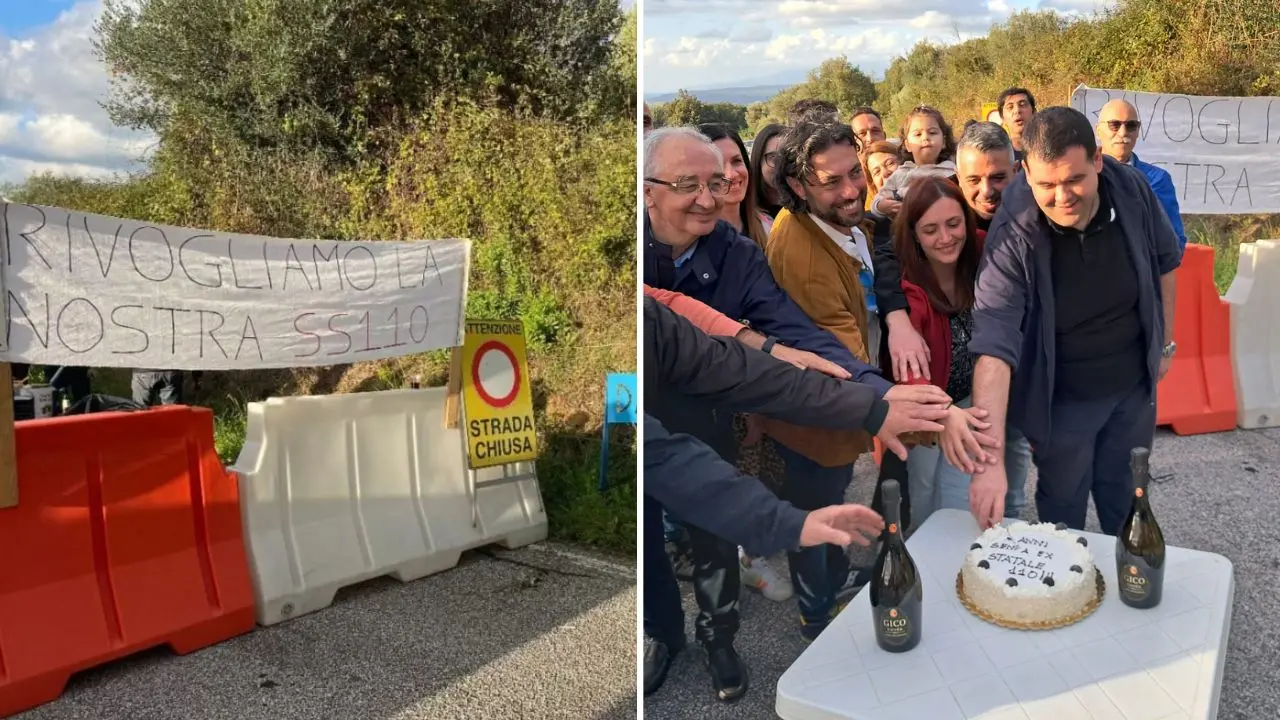 San Nicola da Crissa, l’ex statale 110 è chiusa da 6 anni. I cittadini \"celebrano\" l’anniversario in segno di protesta