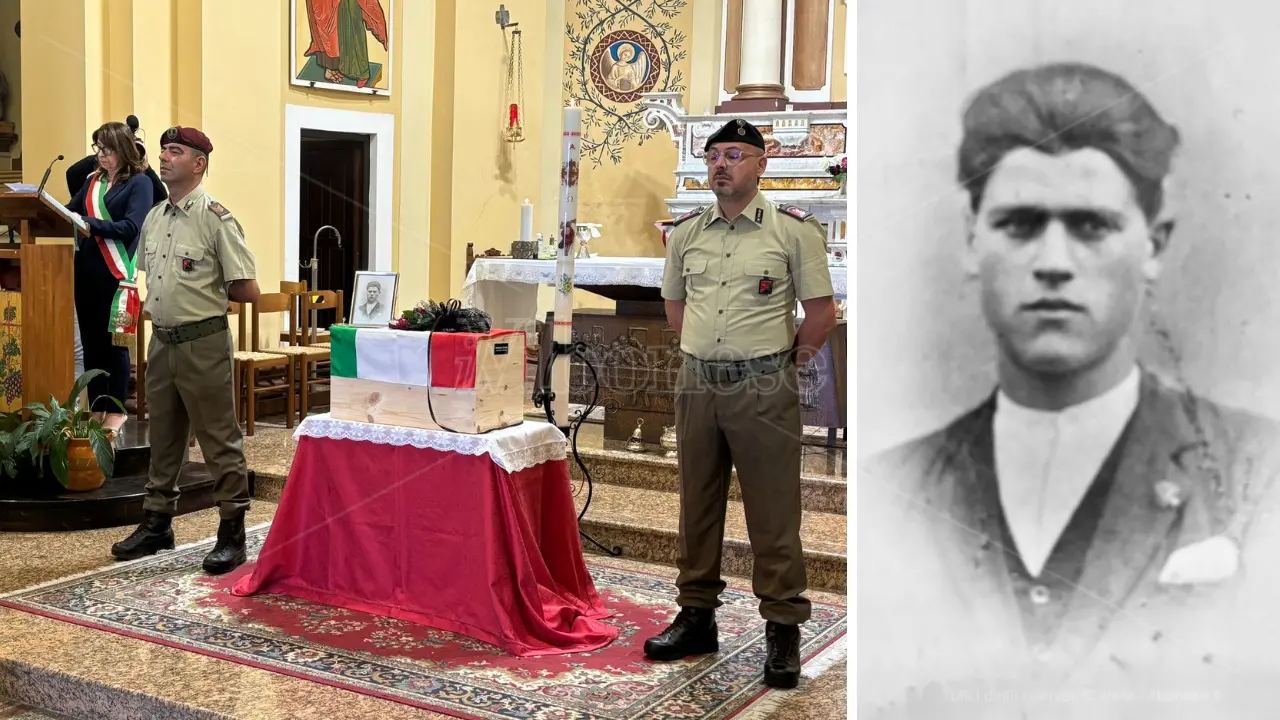 A 80 anni di distanza Filadelfia accoglie i resti del soldato Domenico Caruso. La commovente cerimonia con i figli