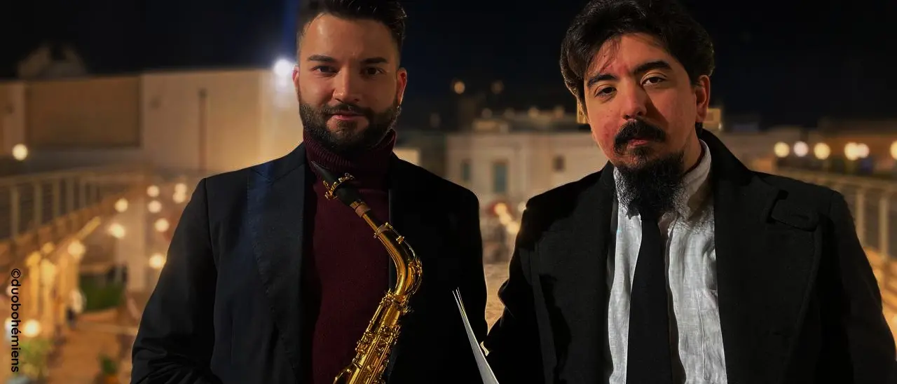 Alla Biblioteca Comunale il Duo Bohèmiens, il concerto sax e piano di Isacco Buccoliero e Andrea Siano